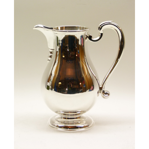 Edward VIII silver baluster shaped jug